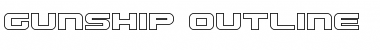Gunship Outline Outline Font Title Preview
