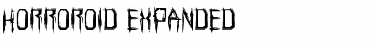 Horroroid Expanded Expanded Font Title Preview