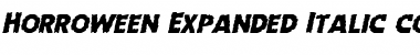 Horroween Expanded Italic Expanded Italic Font Title Preview
