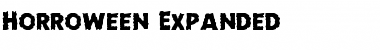 Horroween Expanded Expanded Font Title Preview