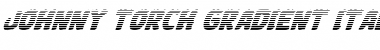 Johnny Torch Gradient Italic Italic Font Title Preview