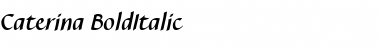 Caterina BoldItalic Font Title Preview