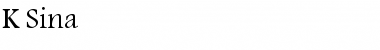 K Sina K Sina Font Title Preview