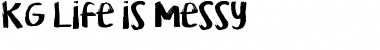 KG Life is Messy Regular Font Title Preview