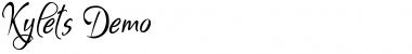 Kylets Demo Font Title Preview