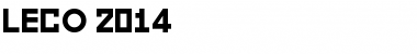 LECO 2014 Regular Font Title Preview