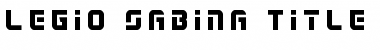 Legio Sabina Title Regular Font Title Preview