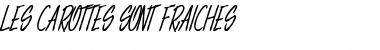 LES CAROTTES SONT FRAICHES Italic Font Title Preview