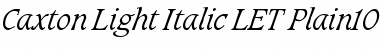 Caxton Light Italic LET Plain Font Title Preview
