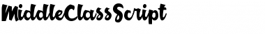 Middle Class Script Regular Font Title Preview