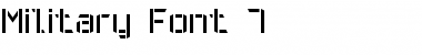 Military Font 7 Regular Font Title Preview