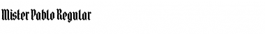 Mister Pablo Regular Font Title Preview