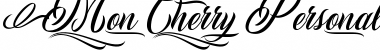 Mon Cherry Personal Use Regular Font Title Preview