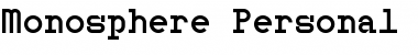 Monosphere Personal Use Regular Font Title Preview
