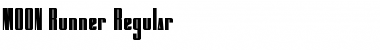 MOON Runner Regular Font Title Preview