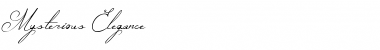 Mysterious Elegance Regular Font Title Preview