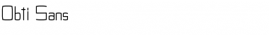 Obti Sans Regular Font Title Preview