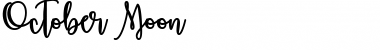 October Moon Regular Font Title Preview