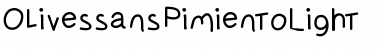 OlivessansPimientoLight Light Font Title Preview