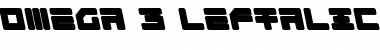 Omega-3 Leftalic Italic Font Title Preview
