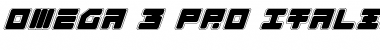 Omega-3 Pro Italic Italic Font Title Preview