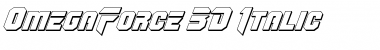 OmegaForce 3D Italic Italic Font Title Preview