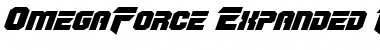OmegaForce Expanded Italic Expanded Italic Font Title Preview