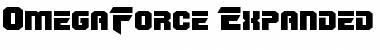OmegaForce Expanded Expanded Font Title Preview