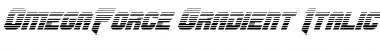 OmegaForce Gradient Italic Italic Font Title Preview