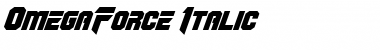 OmegaForce Italic Italic Font Title Preview