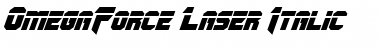 OmegaForce Laser Italic Italic Font Title Preview