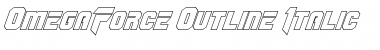 OmegaForce Outline Italic Italic Font Title Preview