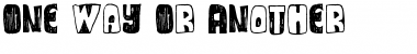 One Way Or Another Regular Font Title Preview