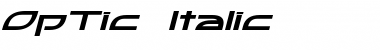 OpTic Italic Font Title Preview