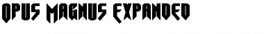 Opus Magnus Expanded Expanded Font Title Preview