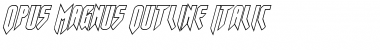 Opus Magnus Outline Italic Italic Font Title Preview
