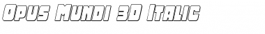Opus Mundi 3D Italic Italic Font Title Preview