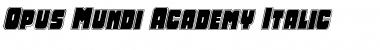 Opus Mundi Academy Italic Italic Font Title Preview