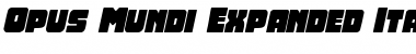 Opus Mundi Expanded Italic Expanded Italic Font Title Preview