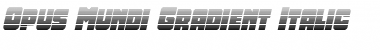 Opus Mundi Gradient Italic Italic Font Title Preview