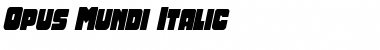 Opus Mundi Italic Italic Font Title Preview
