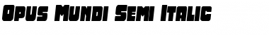 Opus Mundi Semi-Italic Semi-Italic Font Title Preview