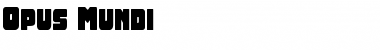 Opus Mundi Regular Font Title Preview