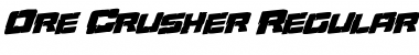 Ore Crusher Rotalic Italic Font Title Preview
