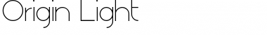 Origin Light Light Font Title Preview