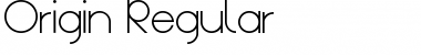 Origin Regular Font Title Preview