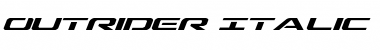 Outrider Italic Italic Font Title Preview