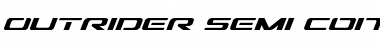 Outrider Semi-Condensed Italic Semi-Condensed Italic Font Title Preview