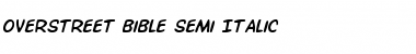 Overstreet Bible Semi-Italic Italic Font Title Preview