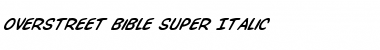 Overstreet Bible Super-Italic Italic Font Title Preview